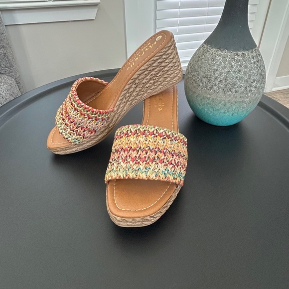Mariella Wedge Sandals (Size 8.5 or 39) - Picture 1 of 5